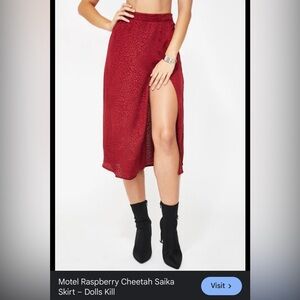 Motel Rocks satin slit midi skirt